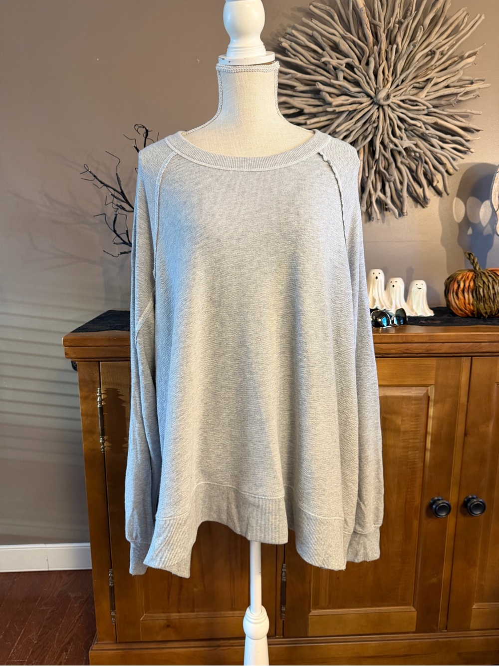 Aerie oversized sweatshirt Crewneck grey